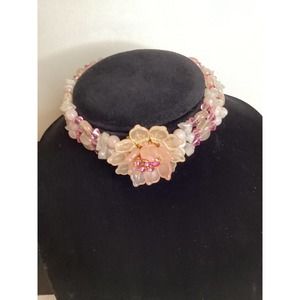 Pink lucite Lotus Flower